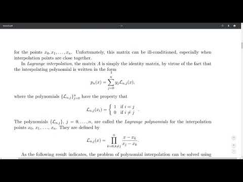 lagrange interpolation in