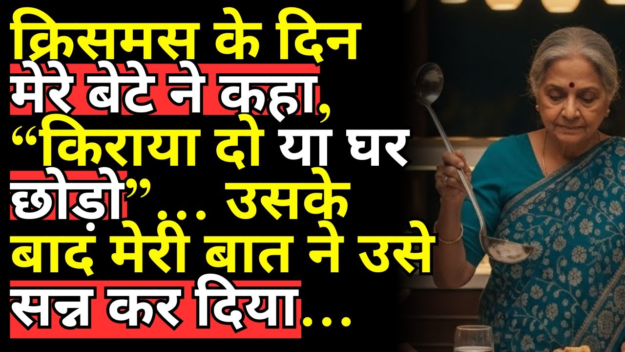 क्रिसमस के दिन मेरे बेटे ने कहा, “किराया दो या घर छोड़ो”… उसके बाद मेरी बात ने उसे सन्न कर दिया…