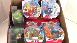 Unboxing New Wicked Cool Toys Pokemon Figures Charizard Greninja Pikachu Aipom Magikarp Charmander