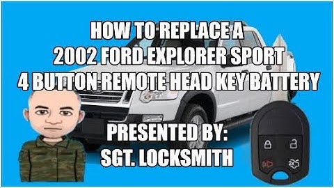 How to replace a 2002 Ford Explorer Sport 4 Button Remote Head Key Battery