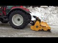 Ice crushing / removal with MeriRoad crusher RC-4220 ST in road maintaining