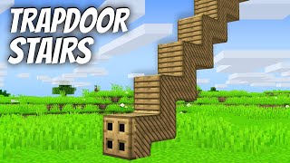 I found a TRAPDOOR STAIRS in Minecraft ! What's INSIDe the LONGEST TRAPDOOR ?