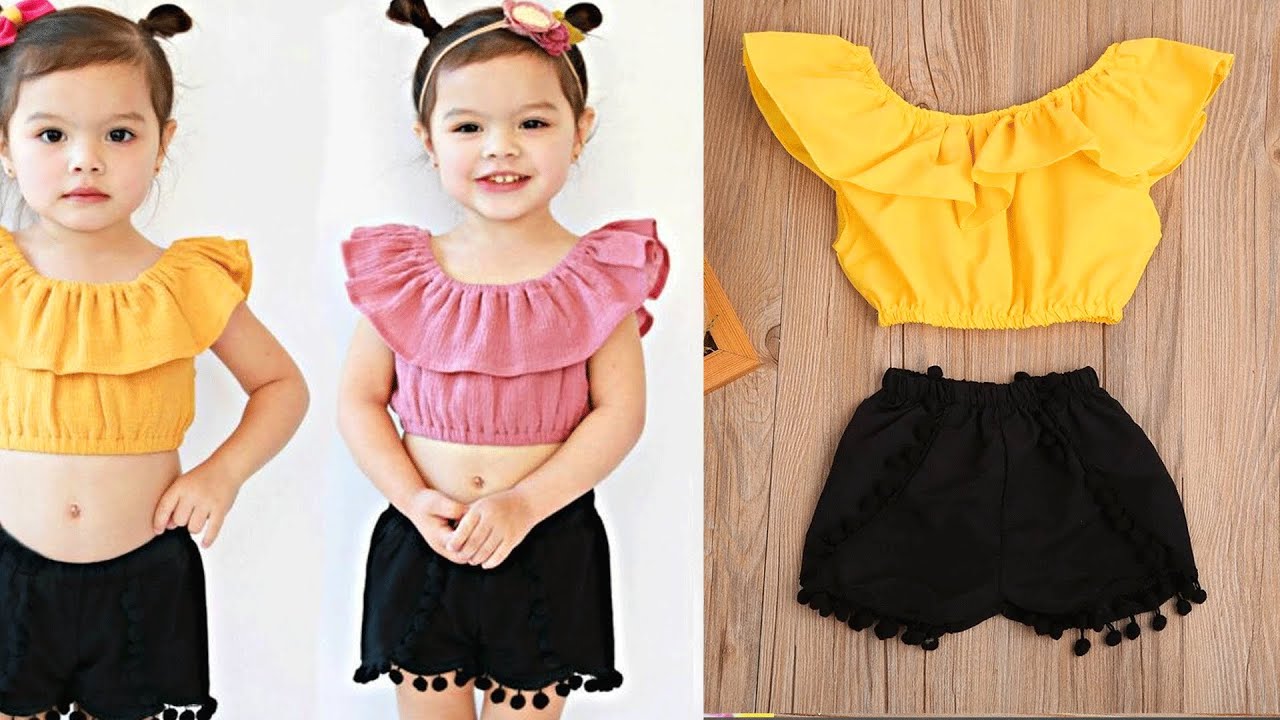 Asentar Más Aumentar DIY Como hacer Tops + short para niñas espectacular - YouTube