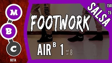 👟Salsa Footwork Tutorial ★Advanced★ AIR ᴮ 1 (Air Walk)★ On1 & On2 (♫) | #MBCfootwork
