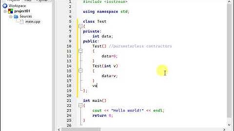 03 - C++ CodeBlocks Creating Class and main function in same file