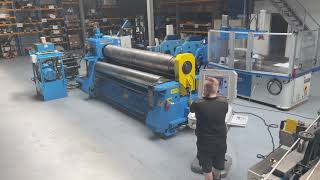 HAEUSLER VRM-HY 4 Roll hydraulic plate bender plateroll rouleuse MACH4METAL 6447 3-4 touch screen