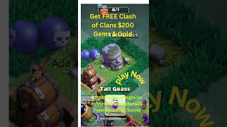 Get FREE Clash of Clans $200 Gems & Gold