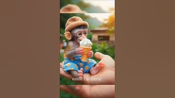 Monyet lucu 😅🤣😂 #monkey #monyet #monyetlucu #cutemonkey #lucu #kocak #ngakak #funny #icecream
