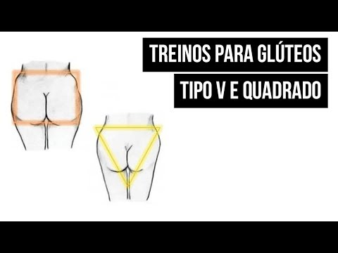 Treinos para glúteos tipo V (triangular) e Quadrado