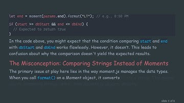 How to Compare Two Different Times in Moment.js