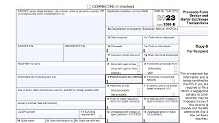 IRS Form 1099B walkthrough (Proceeds from Broker and Barter Exchange Transactions)