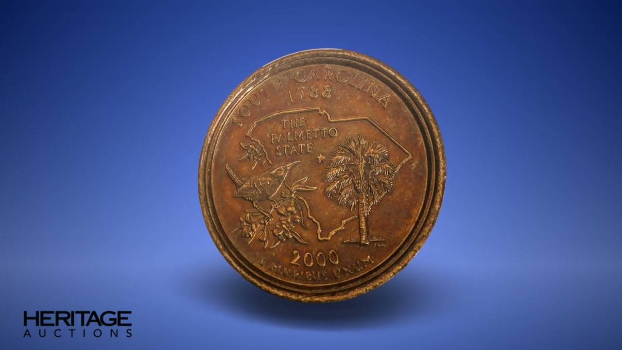 2000-D $1 Sacagawea Dollar / South Carolina Quarter Mule MS64