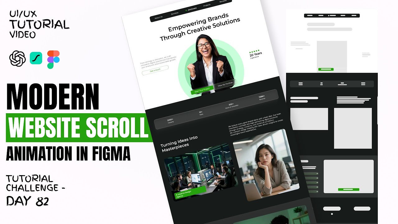 Full MODERN Scroll Animation Website Design Tutorial in Figma | UIUX Design Challenge