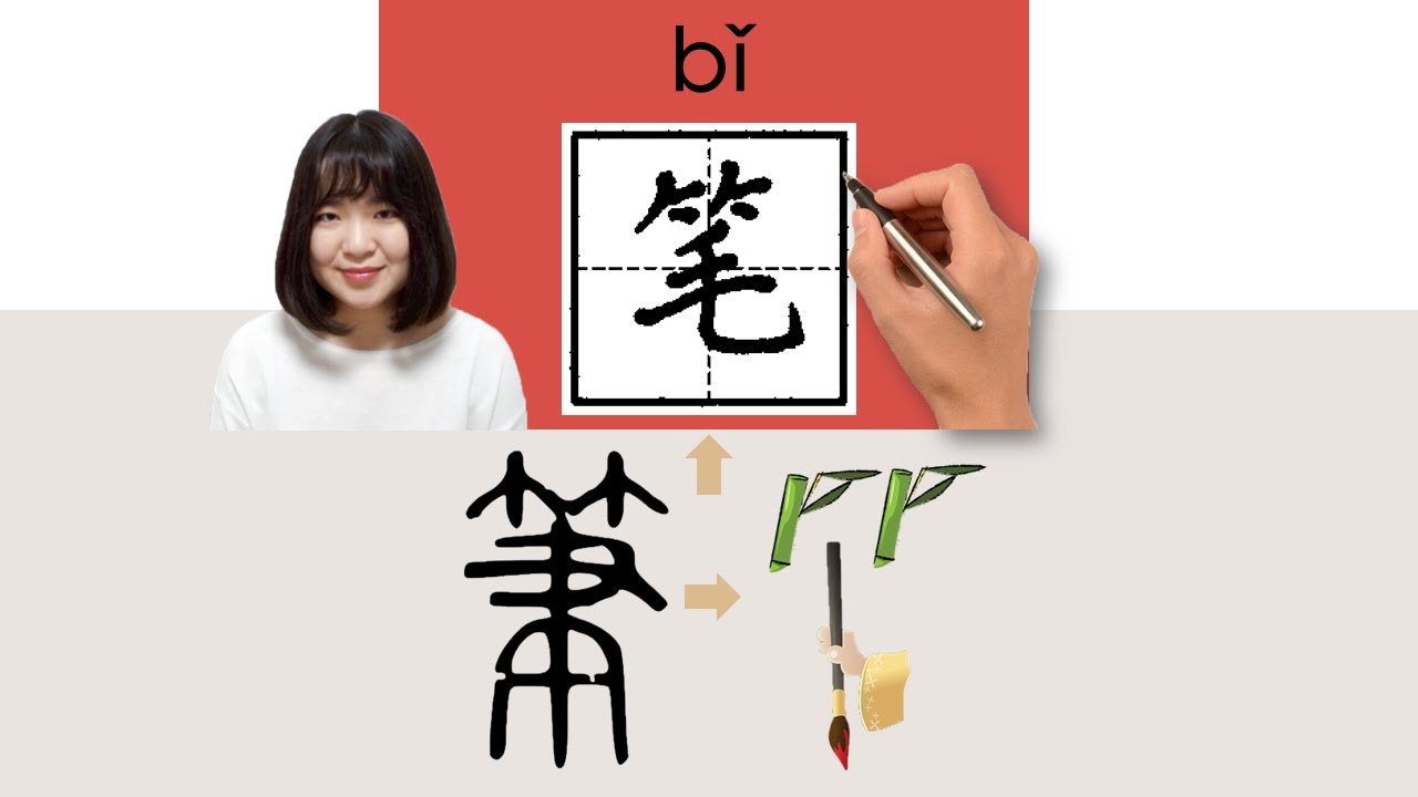 【NEW HSK2/5】#hsk2 _笔/筆/bi_(pen)How to Pronounce/Memorize/Write Chinese ...