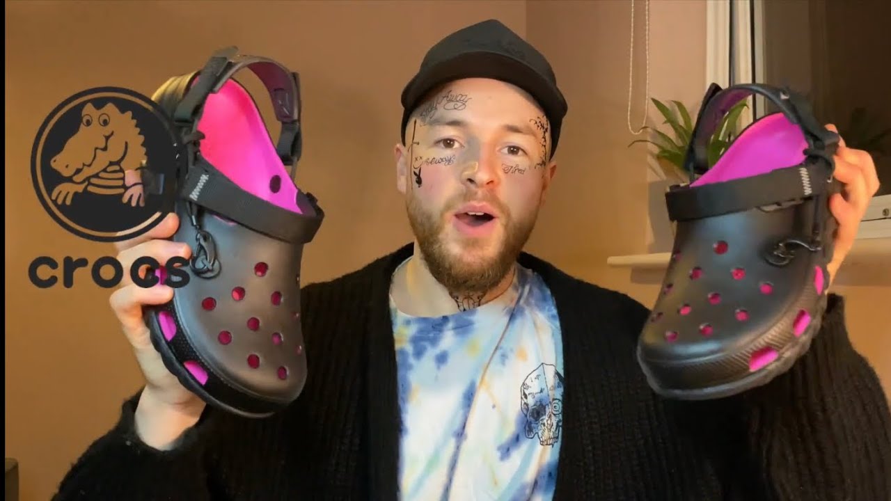 post malone crocs on feet