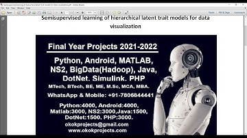 Semisupervised learning of hierarchical latent trait models for data visualization