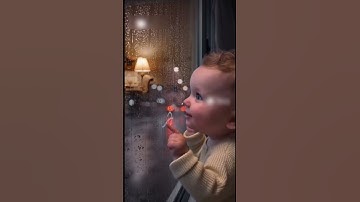 AI Baby Feels Rain for the First Time 🌧️ | #AIBaby #Shorts