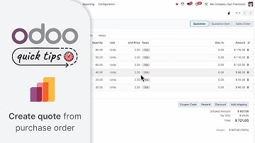 Odoo Quick Tips - Create a quote from a purchase order [Sales]