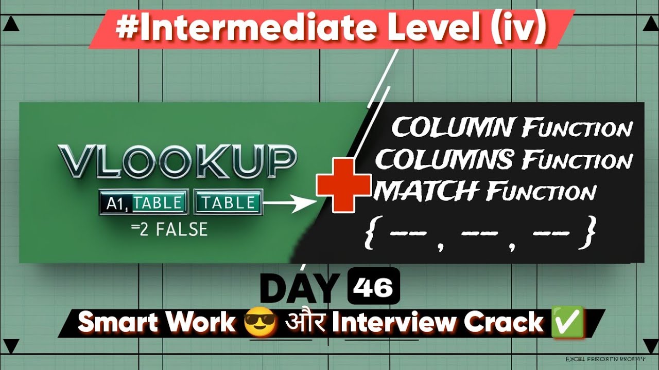 [Day46]Master VLOOKUP with COLUMN, COLUMNS & MATCH Functions in Excel ...