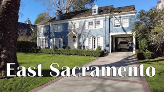 4K  Walking Tour  - East Sacramento  (WINTER) - McKinley Park Duck Pond to Corti Bros Grocery