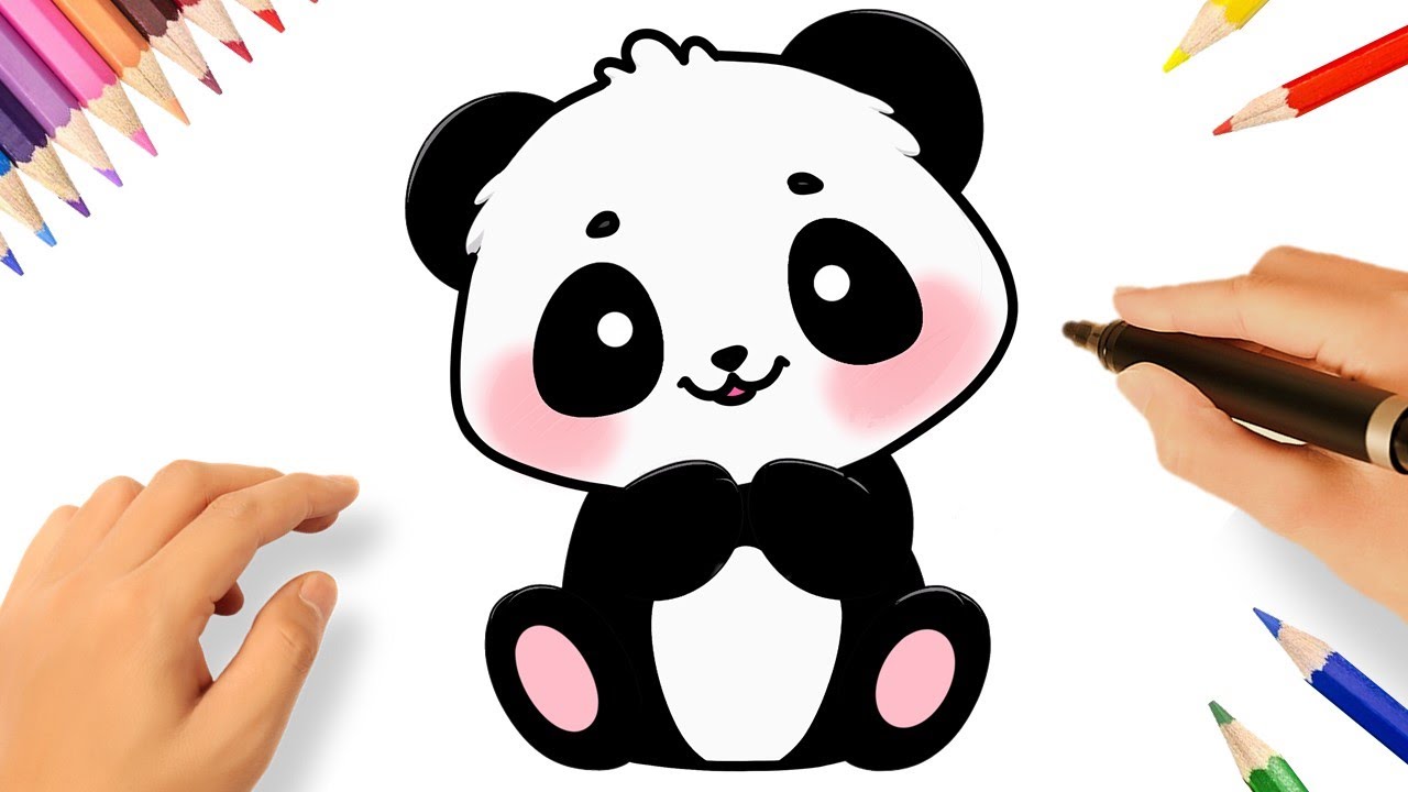 COMMENT DESSINER UN PANDA KAWAII FACILEMENT 🐼 - YouTube