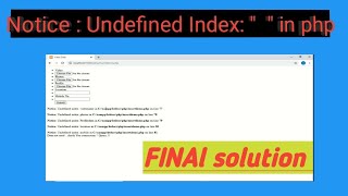 how to fix undefined index error in PHP screenshot 4