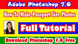 How to make passport size photo in Photoshop 7.0  Full Tutorial 2020 !!! Download Photoshop 7.0 Free screenshot 5