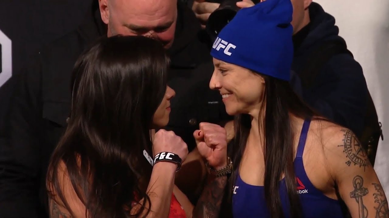 Cláudia Gadelha vs. Nina Ansaroff - Weigh-in Face-Off - (UFC 231: Holloway vs. Ortega) - /r/WMMA