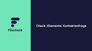 Check-Elemente Kontaktanfrage