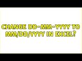 Change dd-mm-yyyy to mm/dd/yyyy in excel?