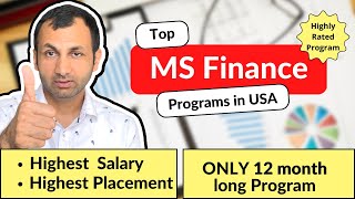 Best MS in FINANCE programs with highest SALARY & PLACEMENT rate for INTERNATIONAL STUDENTS