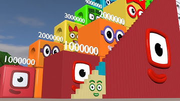 New Meta Numberblocks StepSquad Standing Tall 336 vs 1,035,000 vs 1800 BILLION Numberblocks Numbers