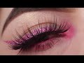 Maquiagem - delineado rosa com glitter