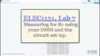 ELEC1131 Lab 7 PreLab and Setup 2025