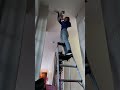 Ceiling crack repair🤙🏼 #crackrepair #drywallrepair #mudlife #painter #trades #tradeswoman#painting