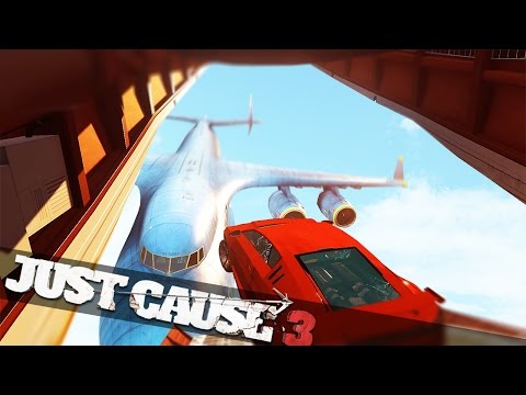 JUMPING A CAR FROM PLANE TO PLANE!!! :: Just Cause 3 Multiplayer Stunts!