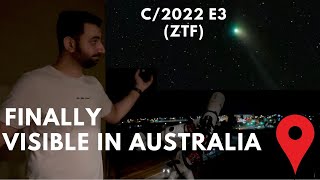 Took A Picture Of The Green Comet 2023 - C2022 E3 Ztf Telescope View And Time Lapse