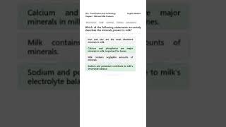 Milk Minerals Quiz: Which statements are true about calcium, phosphorus, and more?