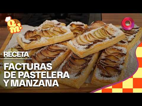 Learn how to make delicious apple and pastry cream danishes | #QuéMañana | Recipe