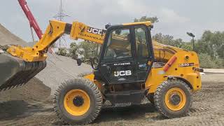 Jcb Telehandler 54.70  filling the batching plant bins