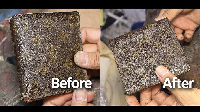 louis-vuitton wallet monogram (vintage) *damaged But Perfect For A Project