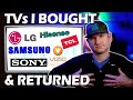 TVs I bought & returned + 2021 Sony A90J, LG G1, Samsung Q90a