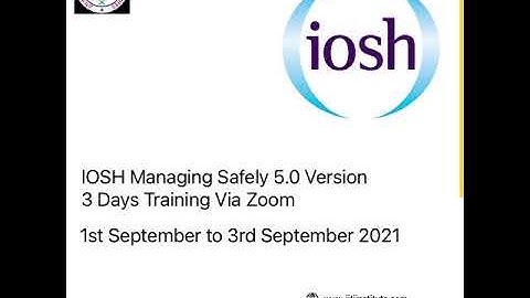 Iosh Managing Safely 5.0 Version || Offer INR 6000/- Only || Call@9661506994