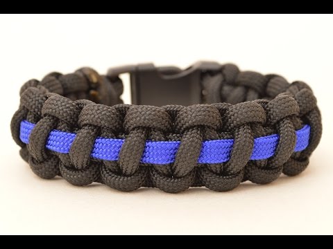 Police Thin Blue Line Paracord Bracelet (Style #1) (X-Small