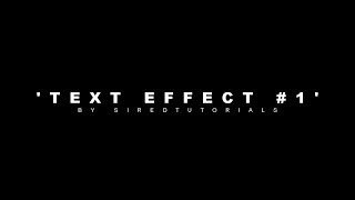 TUTORIAL #1 - SWINGING TEXT