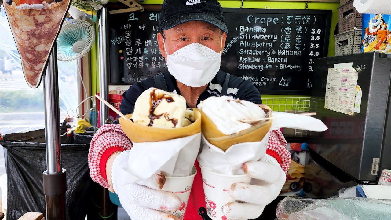 Удивительные навыки приготовления блинов, знаменитые блины папы, мастер блинов, корейская еда