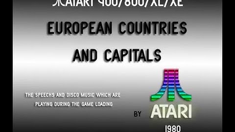 Atari 8-bit  - Cassette Dual Track system - European Countries And Capitals [Atari] 1980.