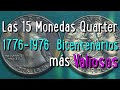 S las 15 monedas quarter bicentenario  1776 1976  ms valiosos