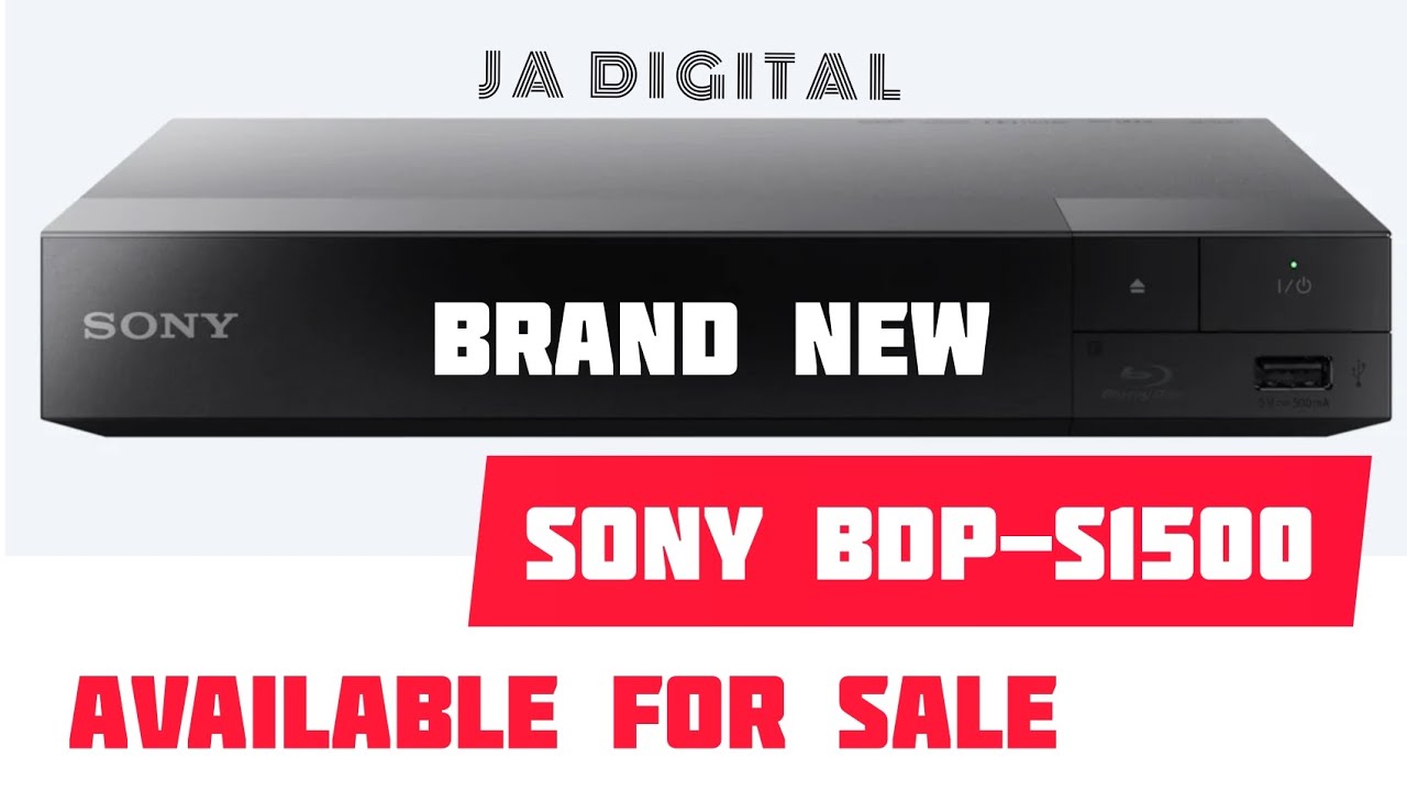Brand New | SONY BDP - S1500 BLURAY DVD PLAYER | Available For
