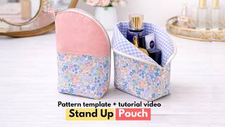 ⚡️Sew to Sell TRENDING Stand Up Cosmetic Pouch Sewing Tutorial | Easy Zipper Pouch for Beginners